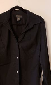 Banana Republic Black Button Up 3/4 Sleeve